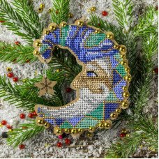 Bead embroidery kit on wood Wonderland Crafts FLK-454 Christmas decorations