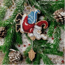 Набір для вишивки бісером по дереву Чарівна країна FLK-455 Ялинкова прикраса