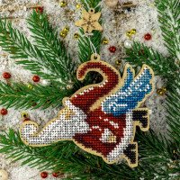 Bead embroidery kit on wood Wonderland Crafts FLK-456 Christmas decorations