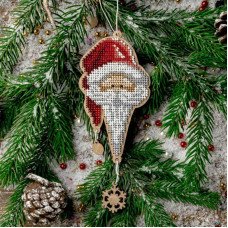 Bead embroidery kit on wood Wonderland Crafts FLK-458 Christmas decorations