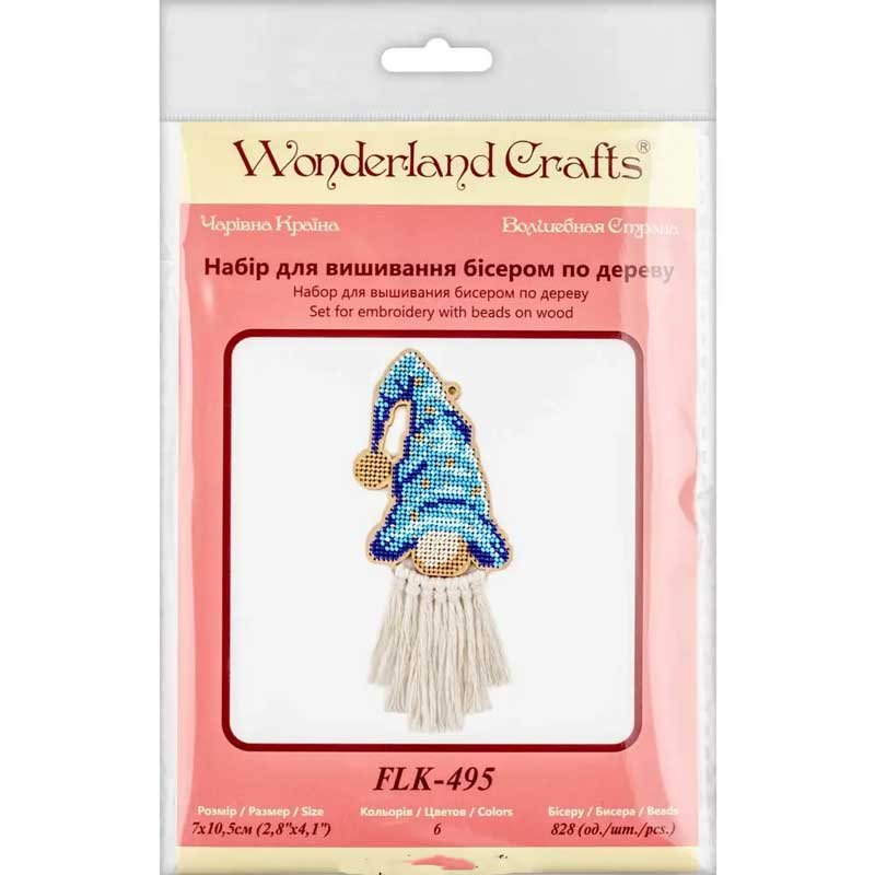 Bead embroidery kit on wood Wonderland Crafts FLK-495 Christmas decorations