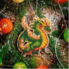 Bead embroidery kit on wood Wonderland Crafts FLK-503 Christmas decorations