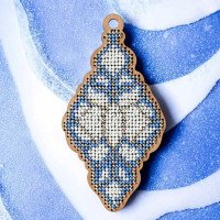 Bead embroidery kit on wood Wonderland Crafts FLK-563 Christmas decorations