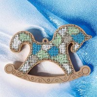 Bead embroidery kit on wood Wonderland Crafts FLK-571 Christmas decorations