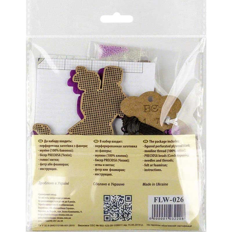 Cross-stitch kits on wood Wonderland Crafts FLW-026