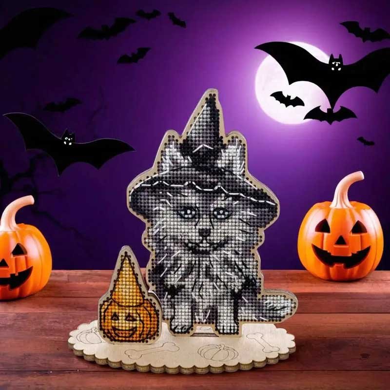 Cross-stitch kits on wood Wonderland Crafts FLW-052 Halloween