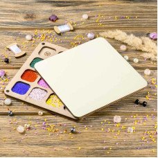 Organizers for beads with wooden lid "Beige, square" Wonderland Crafts FLZB-261