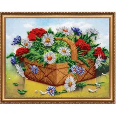 Main Bead Embroidery Kit on Canvas  Abris Art AB-285 Summer bowl
