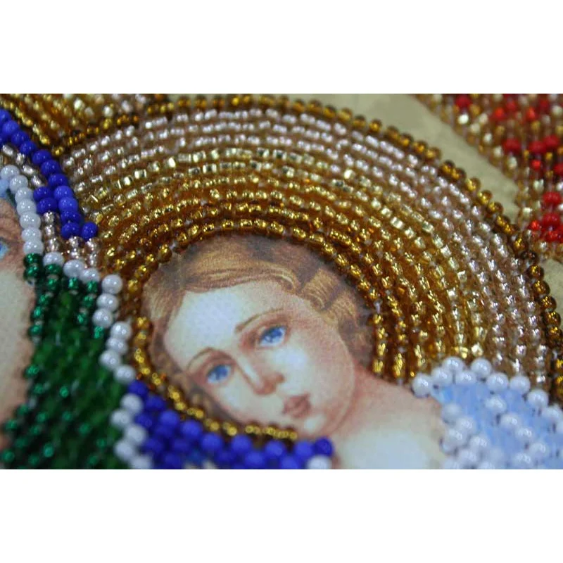 Main Bead Embroidery Kit on Canvas  Abris Art AB-292 Icon of the Virgin