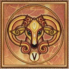 Main Bead Embroidery Kit on Canvas  Abris Art AB-332-01 Sign of the Zodiac Aries