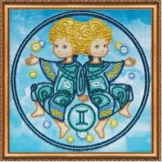 Main Bead Embroidery Kit on Canvas  Abris Art AB-332-03 Gemini