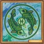 Main Bead Embroidery Kit on Canvas  Abris Art AB-332-12 Sign of the Zodiac of Pisces