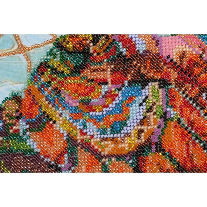 Main Bead Embroidery Kit on Canvas  Abris Art AB-368 Mosaic elephant
