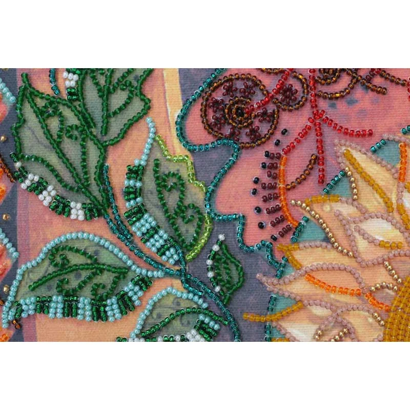 Main Bead Embroidery Kit on Canvas  Abris Art AB-376 Leaf fall