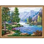 Main Bead Embroidery Kit on Canvas  Abris Art AB-387 Morning in the mountains