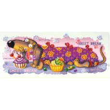 Main Bead Embroidery Kit on Canvas  Abris Art AB-517 Sweet Toothpiece