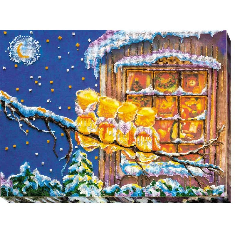 Main Bead Embroidery Kit on Canvas  Abris Art AB-527 Lovely angels