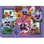 Main Bead Embroidery Kit on Canvas  Abris Art AB-609 Pansies