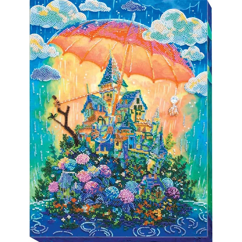 Main Bead Embroidery Kit on Canvas  Abris Art AB-636 Cozy little world