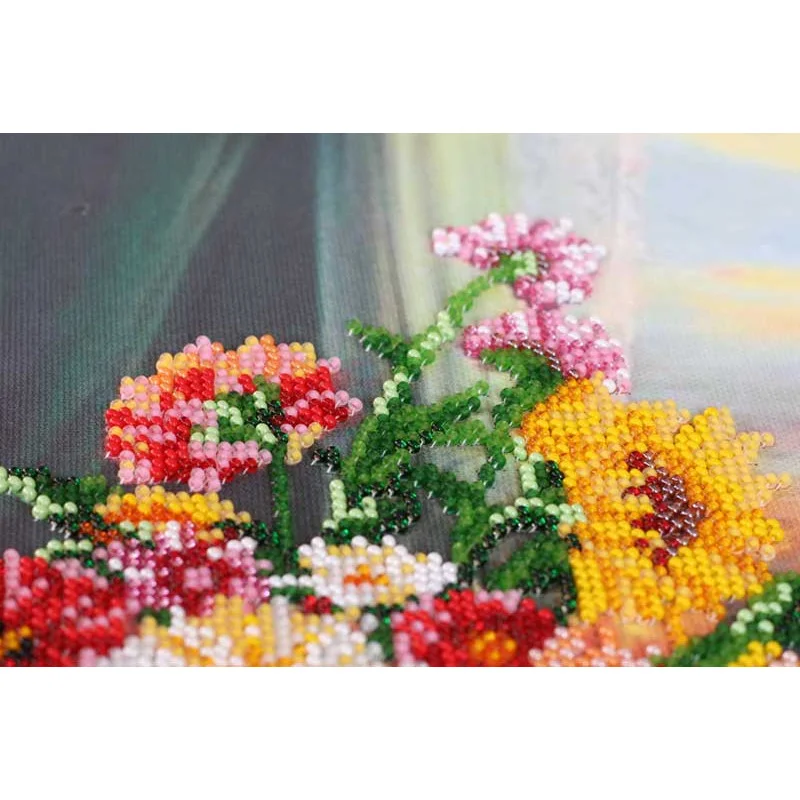 Main Bead Embroidery Kit on Canvas  Abris Art AB-703 Still life with quince