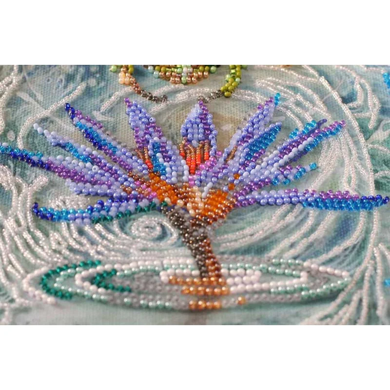 Main Bead Embroidery Kit on Canvas  Abris Art AB-724 Golden beetle