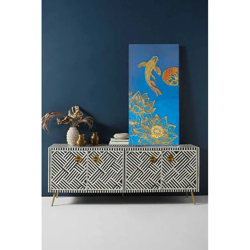 Main Bead Embroidery Kit on Canvas  Abris Art AB-825 Koi blue