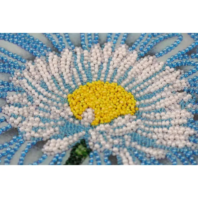 Main Bead Embroidery Kit on Canvas  Abris Art AB-837 Chamomile season