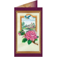 Bead embroidery kit postcard Abris Art AO-056 Congratulations-10