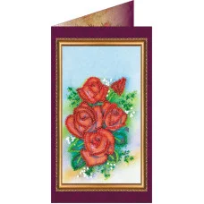 Bead embroidery kit postcard Abris Art AO-059 Congratulations-12