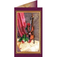Bead embroidery kit postcard Abris Art AO-066 Congratulations-16