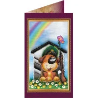 Bead embroidery kit postcard Abris Art AO-078 Defender-4