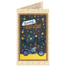 Bead embroidery kit postcard Abris Art AO-143 Good luck