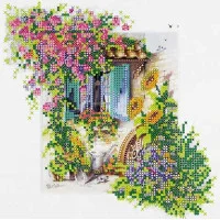 Pattern for beading Abris Art AC-097 The Pink Cloud