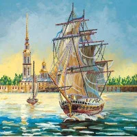 Pattern for beading Abris Art AC-138 Frigate