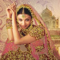 Pattern for beading Abris Art AC-142 Flower of India