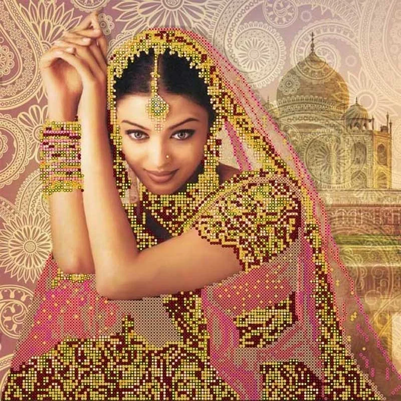 Pattern for beading Abris Art AC-142 Flower of India