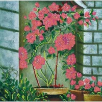 Pattern for beading Abris Art AC-156 Chinese roses