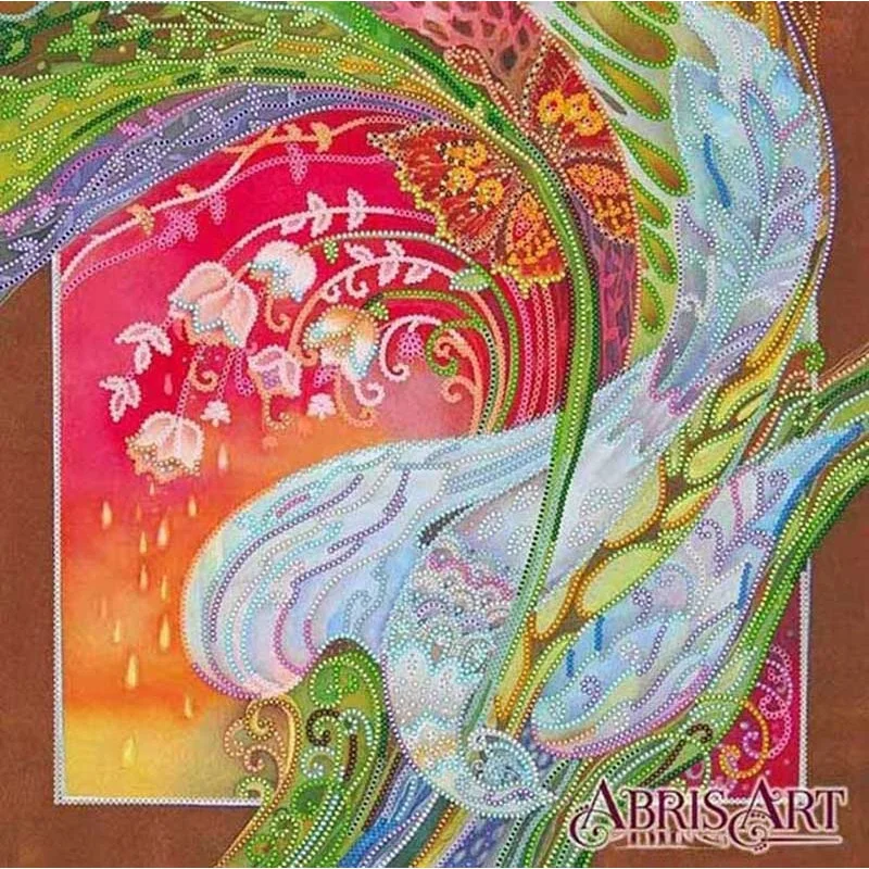 Pattern for beading Abris Art AC-303 Bird of Paradise