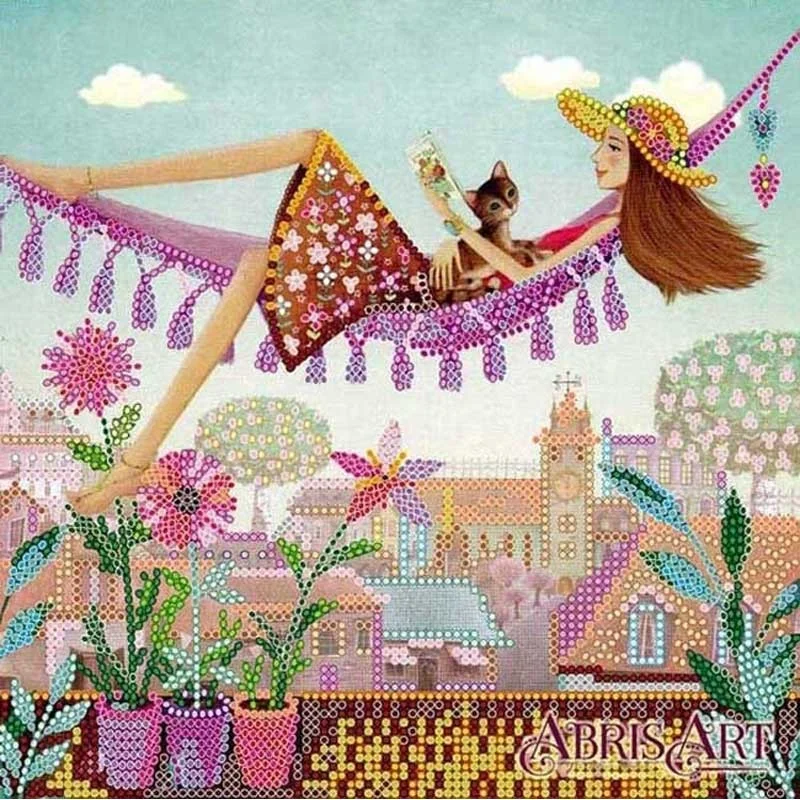 Pattern for beading Abris Art AC-540 Overlooking the roofs