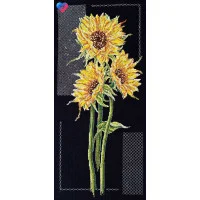 Cross stitch kit Abris Art AH-159 Bright sunflowers