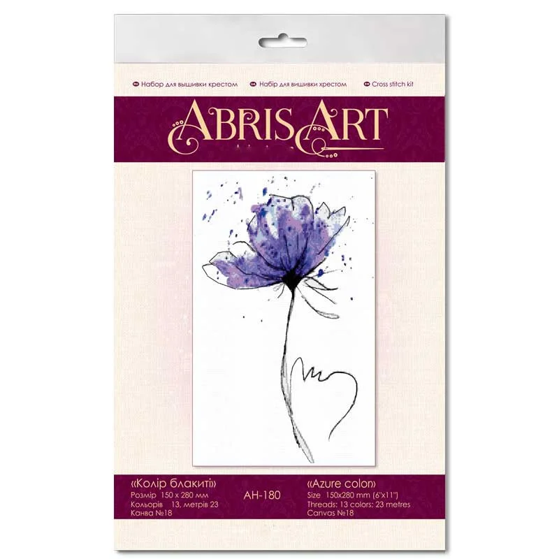 Cross stitch kit Abris Art AH-180 The color is blue