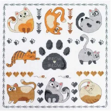 Cross stitch kit Abris Art AH-281 Meow-Meow