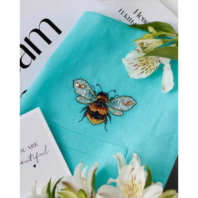 Cross stitch kit for clothes Abris Art AHO-014 Golden bee-1
