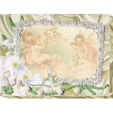 The kit a bead stiching photo frame Abris Art AP-005 Delicate lilies