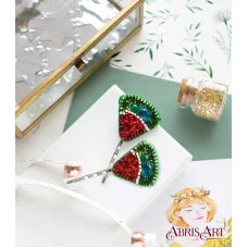 Bead embroidery kit decorations Abris Art ADH-007 Watermelon slice