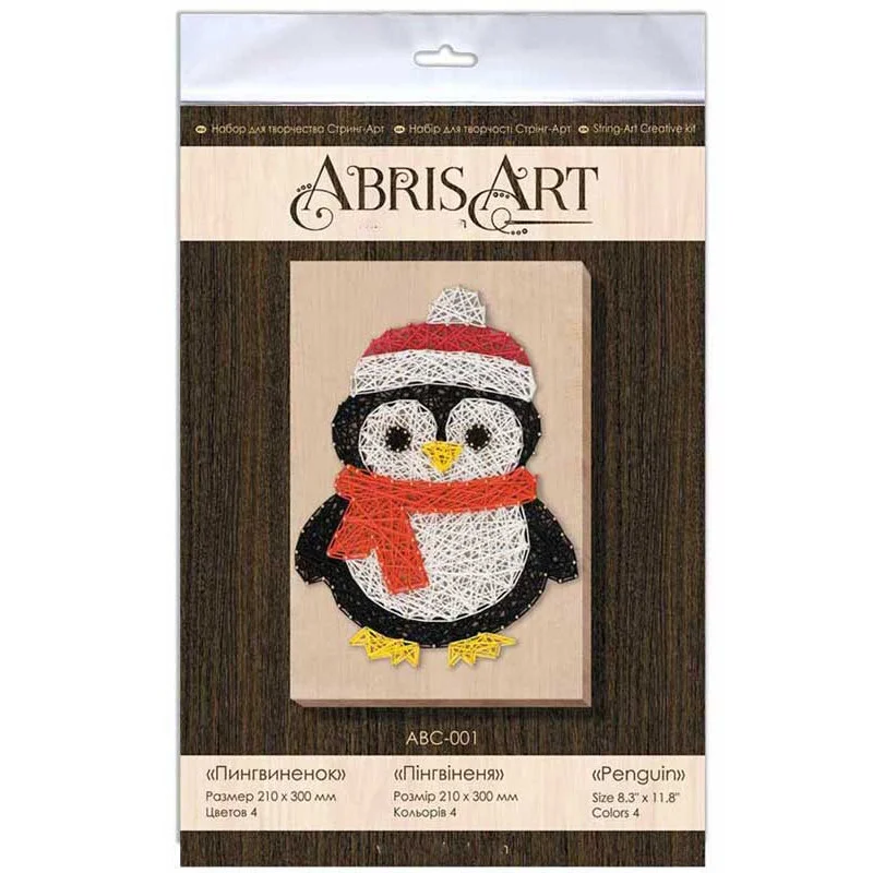 Kits for creativity string art Abris Art ABC-001 Little penguin