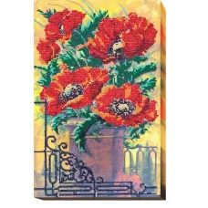 MICRObead embroidery kit Abris Art ABM-003 Vintage poppies