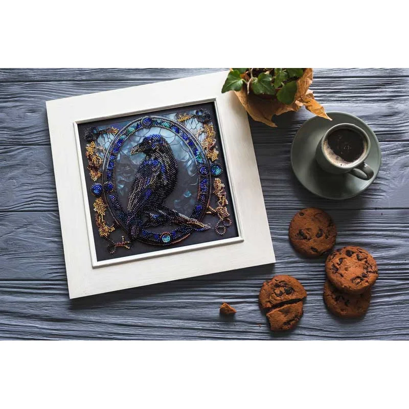 Mid-sized bead embroidery kit Abris Art AMB-120 A shade of night