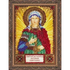 The kit for a bead stiching mini icons of saints Saint Photina (Svetlana) Abris Art AAM-021