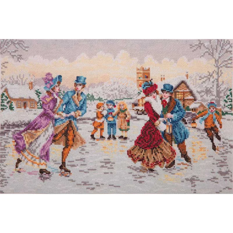 Cross Stitch Kits Anchor 5678000-05045 Skaters At Christmas